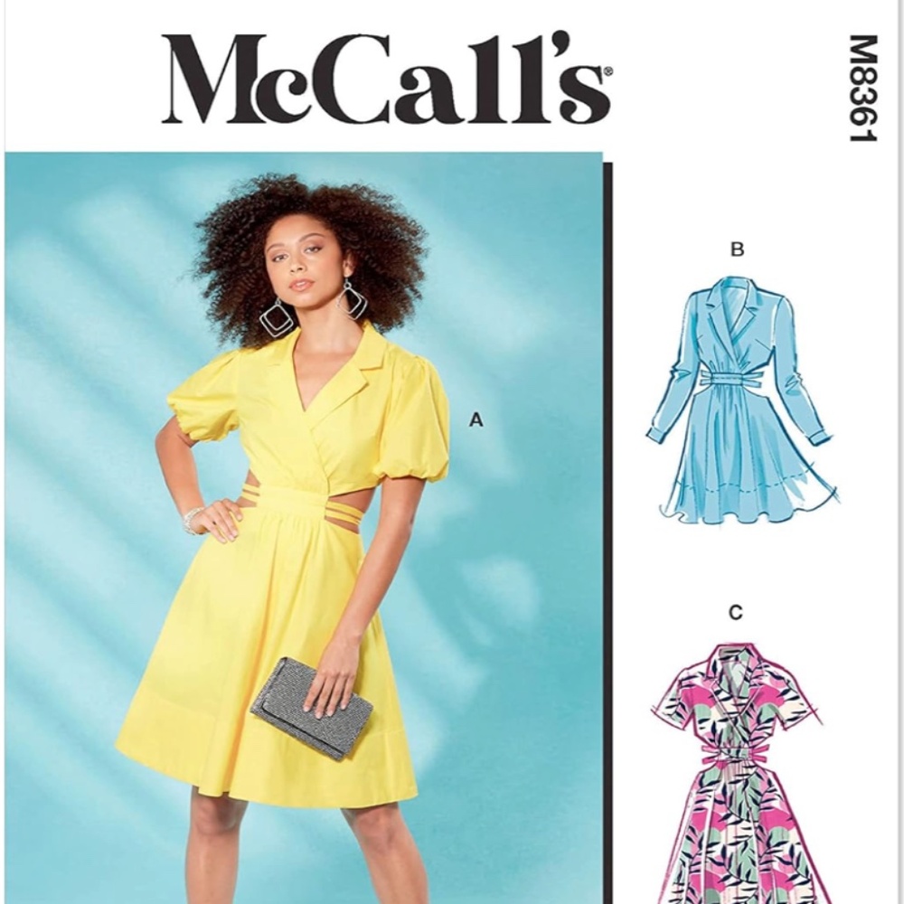 McCall's Misses' Shirt Dress Sewing Pattern Kit, Design Code M8361, Sizes 12-14-